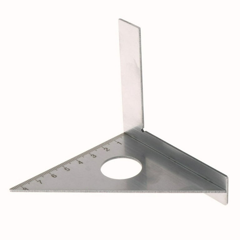 L-Square 1pc L-square Stainless Steel Carpenter's L-square 90°45°Steel  Rulers Angle Ruler for Measuring (Silver) 