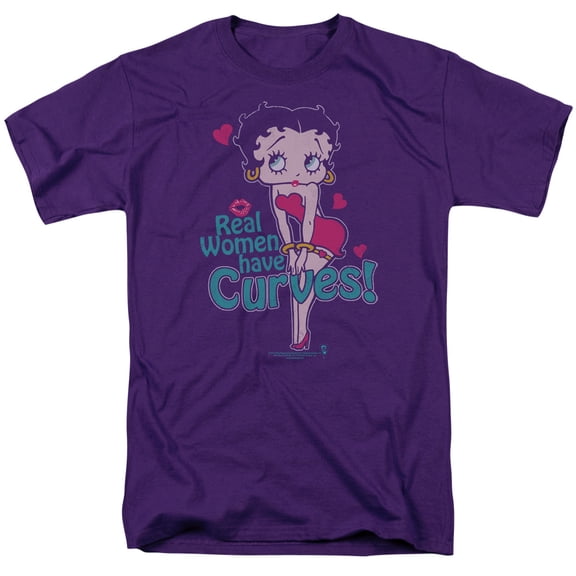 Betty Boop Men's  Curves T-shirt Purple