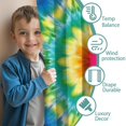 thumbnail image 3 of Blackout Kids Curtains,Colorful Tie Dye Blossom Pattern Childrens Insulated Curtains Set Of 2,Bedroom Essentials,Toddler Room Decor 42"x54", 3 of 5