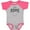 Heather and Hot Pink, variant on Inktastic It's Home- State of Arkansas Outline Distressed Text Boys or Girls Baby Bodysuit