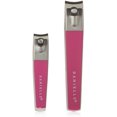 thumbnail image 1 of SHIQI-Soft Touch Stainless Steel Duo Nail Clippers Set, Pink, 1 of 4