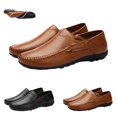thumbnail image 2 of TIREOW Men's Formal Tuxedo Dress Leather Shoes Slip-On Loafer Low Heel Flat Oxfords Lightweight Driving Shoes Casual Moccasin Business Boat Shoes, 2 of 9