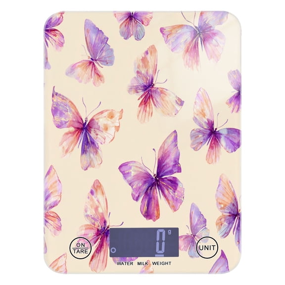 Food Scale Small Food Scale Kitchen Scale Kitchen Electronic Scale Multifunctional Digital Kitchen Scale Baking and Cooking Scale Purple Butterfly