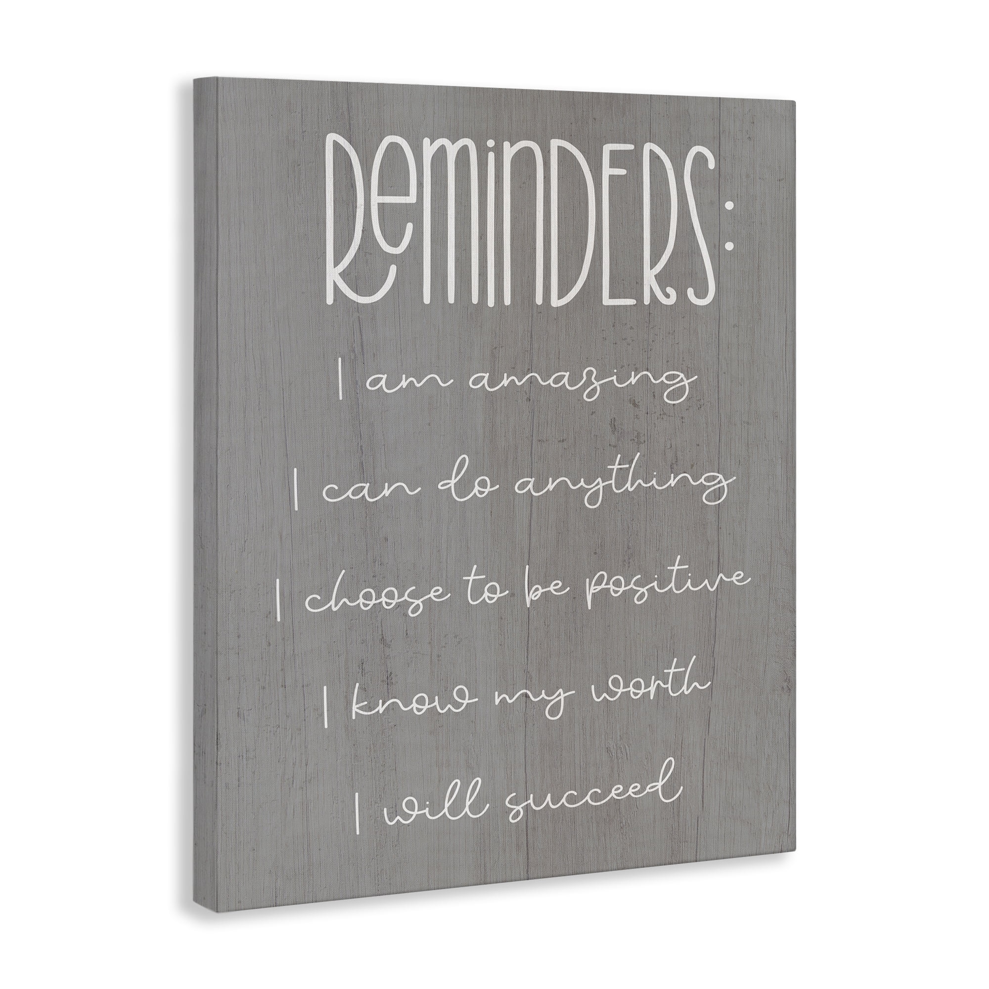 Stupell Industries Self Confidence Reminders Text & Numbers Painting Wrapped Canvas Art Print Wall Art, 16 x 20