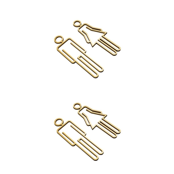 Yuarrent Señal de baño fácil de usar para puerta de baño acrílica, segura y duradera, señal de baño de ABS visible, señal adhesiva para Un oro 2Conjunto