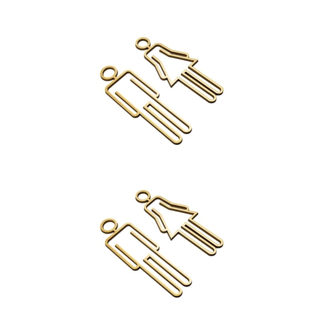 Cateissary Letrero de acrílico visible para inodoro, símbolo de puerta de baño seguro y duradero, letrero de baño de ABS multifuncional, Un oro 2Conjunto