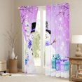 thumbnail image 6 of Homewish Cartoon Winter Snowman Black Out Curtains for Kid, Santa Claus Gifts Curtains Pack of 2 (42x63 Each), Dreamy Purple Christmas Bedroom Curtains, Curtains and Drapes Bedroom Decor, 6 of 6