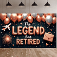 thumbnail image 2 of Balloon Design Retirement Banner Decorative Airplane Celebration for Office Party Indoor Decoration Retirement Celebration Event, 2 of 8