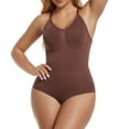 thumbnail image 4 of JGGSPWM Bodysuit for Women Tummy Control Shapewear Seamless Tight Strapless Suspender Body Clothes Body Shaping Open Jumpsuit Brown XL, 4 of 8