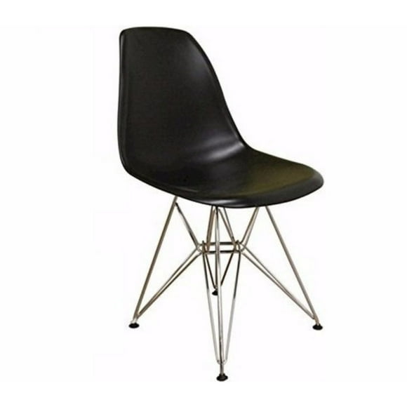 Nicer Furniture Black Chromed Steel Legs Eiffel Dining Room Chairs