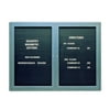 Quartet Radius Design Changeable Letter Directory, 4' x 3', 2 Door, Graphite Frame