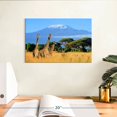 thumbnail image 3 of Elephant Stock Mount Kilimanjaro Giraffes Wall Art - Horizontal Canvas Wall Art - Living Room Wall Decor - Photography Animal Canvas - Blue And Green Decor - 12" x 8", 3 of 8