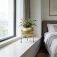 thumbnail image 5 of COM1950s Metal Floor Planter With Stand, Decorative Large Planters With Drainage Holes, Modern Elevated Flower Pot for Living Room, Office and Balcony, 5 of 7