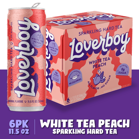 Loverboy White Tea Peach Hard Sparkling Tea 6/11.5c