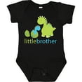 thumbnail image 3 of Inktastic Dinosaur Little Brother Green Boys Baby Bodysuit, 3 of 5