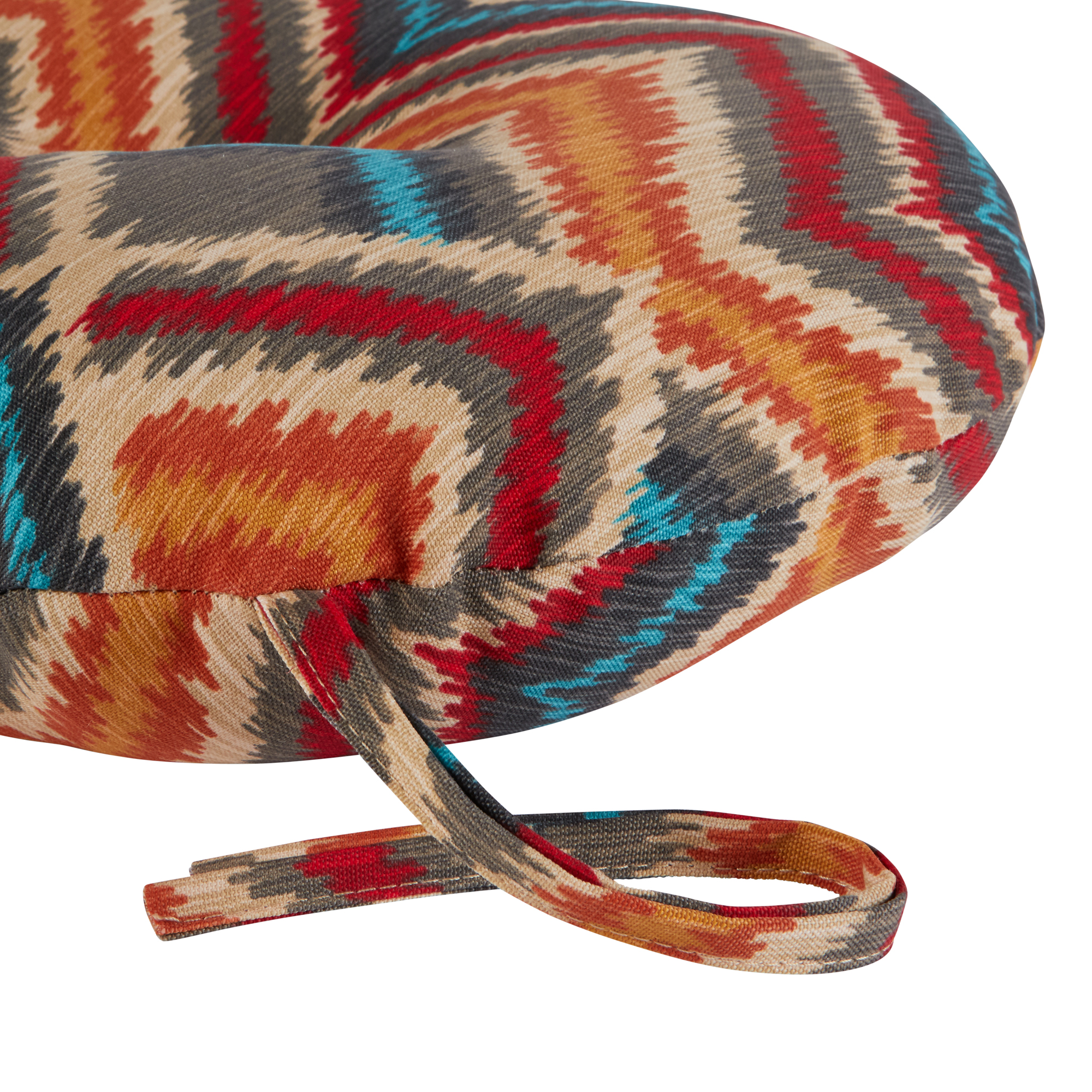 Greendale Home Fashions Surreal Chevron 15 in. Round Outdoor Reversible Bistro Seat Cushion (Set of 2) - image 4 of 7