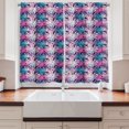 thumbnail image 2 of Ambesonne Floral Kitchen Curtains, Overlapping Doodle Petals, 55"x39", Multicolor, 2 of 3