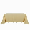 thumbnail image 2 of BalsaCircle 90" x 132" Polyester Rectangular Tablecloth Champagne, 2 of 8
