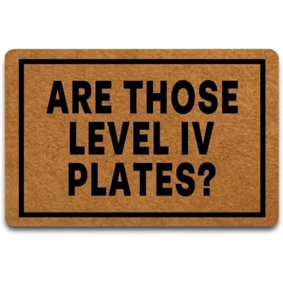 Doormat are Those Level Iv Plates Indoor Outdooring Rug Non Slip Door Mat Entry Front Floor Mat Home Decor 16x24 Inch.