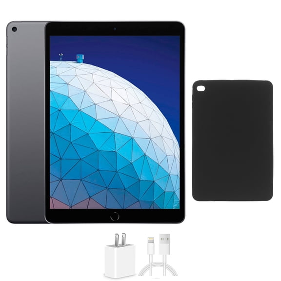 Restored Apple iPad Air 3 10.5 64GB Space Gray Wi-Fi Bundle, Includes Protective Case and Charger