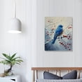 thumbnail image 4 of Creowell Canvas Nature Wall Art Home Paintings & Prints Peaceful Winter Bluebird Modern Romantic Wall Hanging Abstract Artwork Decorations for Bedroom Office Kitchen 16x20 in / 12x16 in, 4 of 5