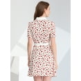 thumbnail image 4 of INSPIRE CHIC Robe Chemise à Manches Courtes avec Ceinture et Col Contrasté pour Femmes, 4 of 5
