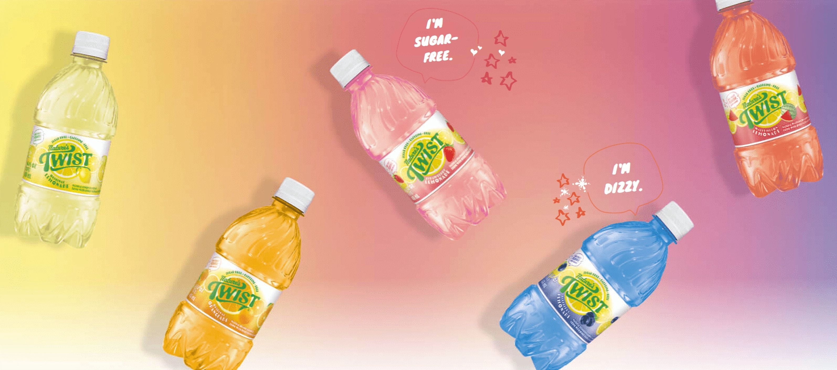 Natures Twist Sugar-Free Strawberry Lemon 16.9 Ounce (24 Pack)
