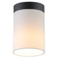 thumbnail image 6 of Evelyn&Zoe 6" Blackened Bronze Metal/Fabric Semi Flush Mount, 6 of 7