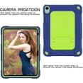 thumbnail image 6 of FIEWESEY for iPad 10th Generation 10.9 inch Tablet Case,Shoulder Strap Soft Silicone&Hard Back Shockproof Kids Friendly Case for 10.9 inch iPad 10th Generation+Screen Protector (Navy/Green,2 Pcs), 6 of 6