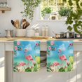 thumbnail image 4 of Pink Flamingos Kitchen Towels Set of 1, Summer Beach Tropical Floral Cactus Absorbent Dish Towels for Kitchen, Microfiber Hand Towel, Quick Drying Tea Towel for Cleaning Decorative Dishcloths, 4 of 7