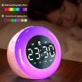thumbnail image 4 of Giunmcul Holiday Gift Finder Led Electronic Bedroom Alarm Clock 12/24 Hours Alarm Calendar Temperature Adjustable Brightness Colorful Big Screen Desk Clock, 4 of 5