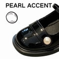 thumbnail image 3 of CHICVOMEY Women's Patent Leather Mary Jane Heels Block Heel Platform Pumps with Pearl Buckle Strap Closed Round Toe Chunky Heel Shoes for Work Wedding Casual, 3 of 7