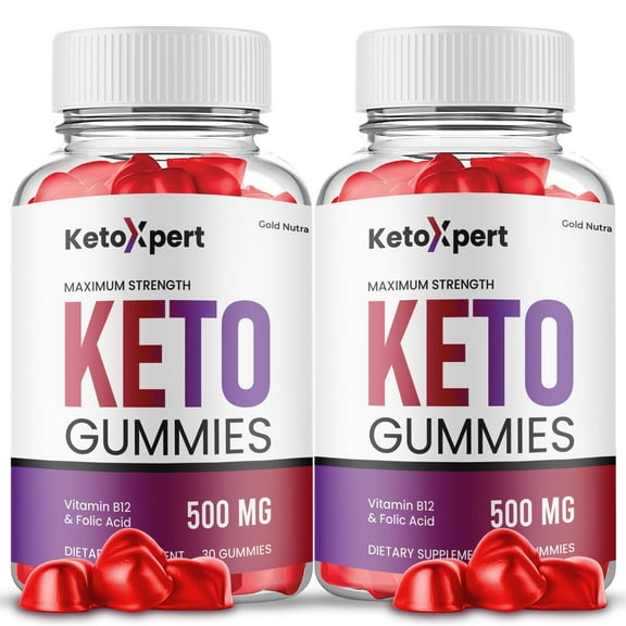(2 Pack) KetoXpert Keto ACV Gummies, Apple Cider Vinegar, Max Strength, 2 Month Supply Dietary Supplement, Made in USA.