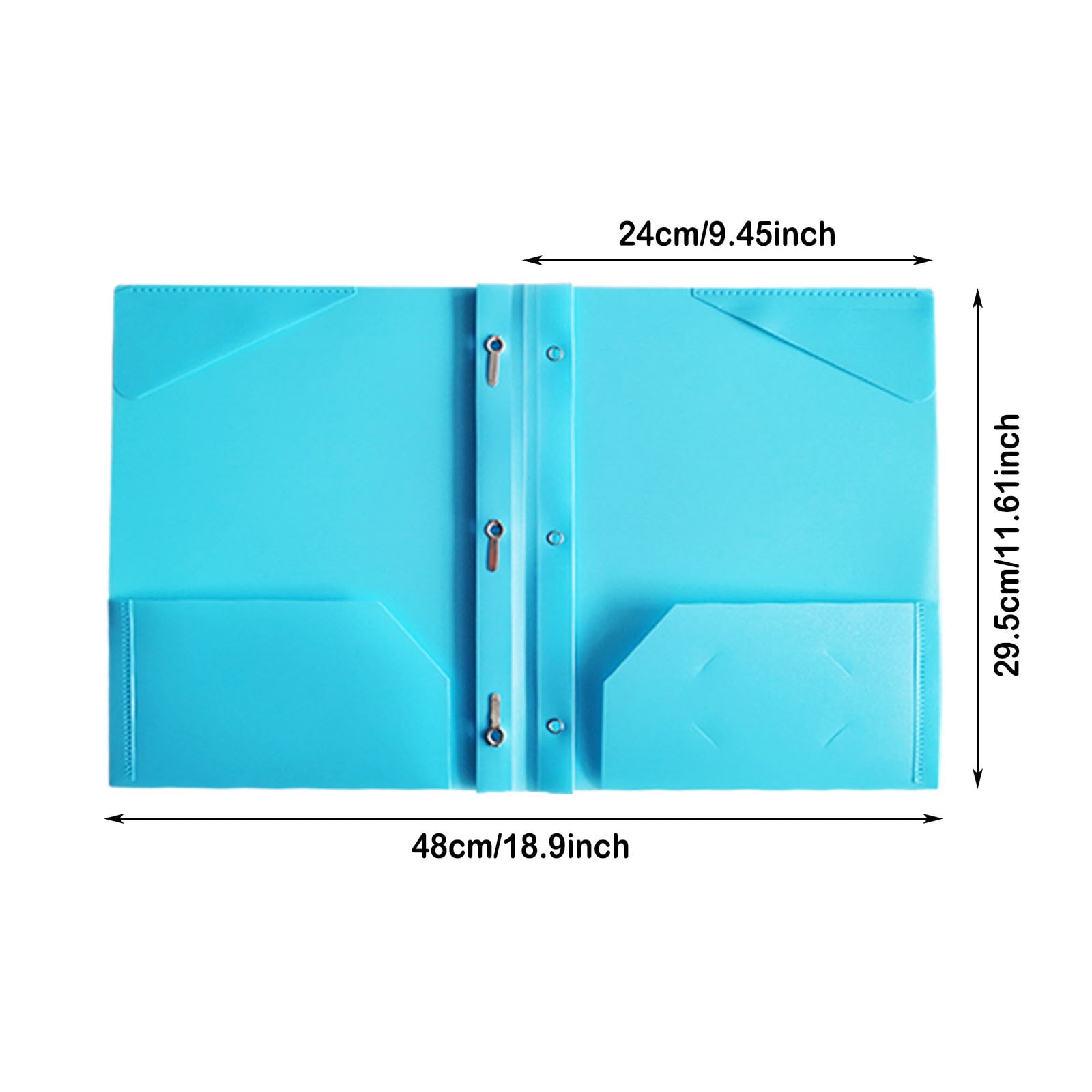 5-Pack Folders with Pockets & Tabs - Pastel Colored 2-Pocket Folders, 3-Hole Punched for Binders, Waterproof School & Office Supplies with Subject/Blank Labels
