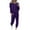 Purple, variant on Baqcunre Women Solid Color Long Sleeve Loose Long Pants 2 Set Piece,Size S-3XL,Sweat Set for Women,Outfits for Women,Two Piece Sets for Women,Crew Neck Sweatshirts Women,Womens Clothes,Army Green