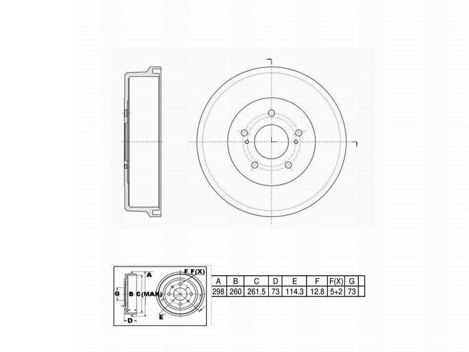 Winstop Brake Drum, Rear WS238027, Nissan Van 1988-1987