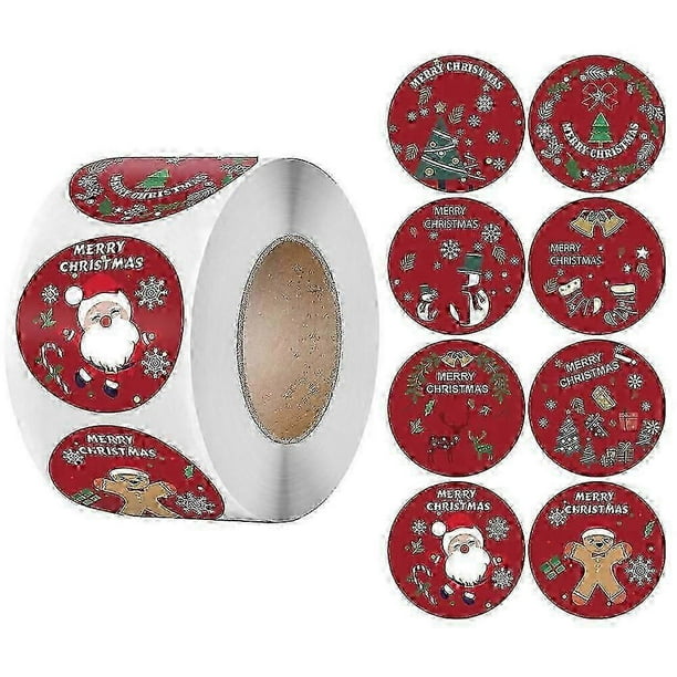 Christmas Tag Stickers, Christmas Gift Sticker Labels 1.5inch, Christmas Sticker Pattern With Christmas Tree, Santa Claus, Christmas Elk, Christmas Be