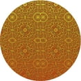 thumbnail image 1 of Ahgly Company Indoor Round Patterned Tomato Sauce Red Area Rugs, 3' Round, 1 of 6