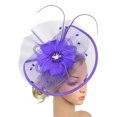 thumbnail image 2 of LEKODE Women's Fascinators Fascinators for Women Fashion Hats for Women Head Piece for Women Ladies Hats Fasteners Hats for Women Tea Party Accessories for Women Purple One Size, 2 of 7