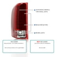 thumbnail image 3 of Spec-D Tuning Red LED Tail Lights Compatible with 2007-2013 Chevy Silverado 1500 2500 3500, Left + Right Pair Assembly, 3 of 7