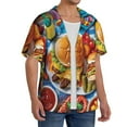 thumbnail image 2 of Pofeuu Vibrant Picnic Food Spread Print Mens Casual Short Sleeve Shirts Beach Summer Spread Collar Pocket Tops Men's Casual Short-sleeved Shirt-Medium, 2 of 5