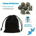 thumbnail image 4 of Hollow Polyhedron Dragon Metal Dice Suitable For Dungeons And Dragon RPG MTG Tabletop Games D&D Trailblazer Shadow And Math Teaching Suit 7-piece Set, 4 of 4