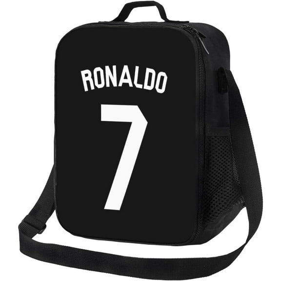 Soccer Player #7 Lunch Bag Cristiano Ronaldo Cooler Bag For School/Work/Party/Travel/Picnic Football Fans Lunch Box-Style 1
