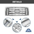 thumbnail image 5 of Front Bumper Grille Grill Assembly Fit For 2009-2014 Ford F-150 F150 XLT Upper Bumper Guard Cover Replacement 9L3Z8200D FO1200511 (Chrome), 5 of 8