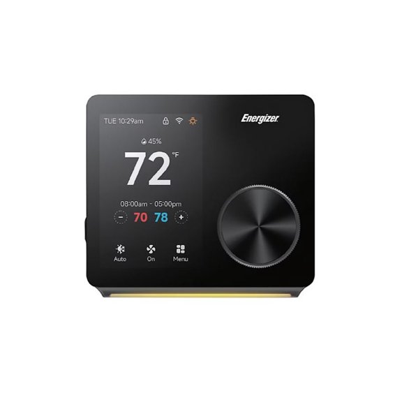 Restored Energizer Smart Thermostat, Programmable Dual Band Wi-Fi Thermostat with 3.5 Color Touch Screen (Refurbished)