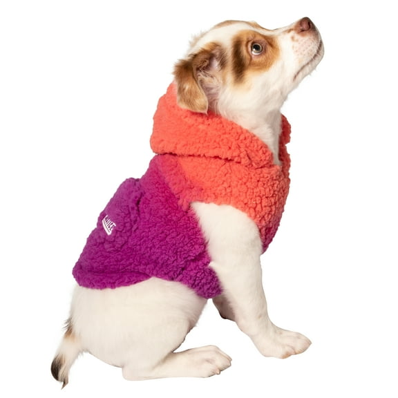 Justice Pet Polyester Ombre Sherpa Hoodie, Pink Tonal