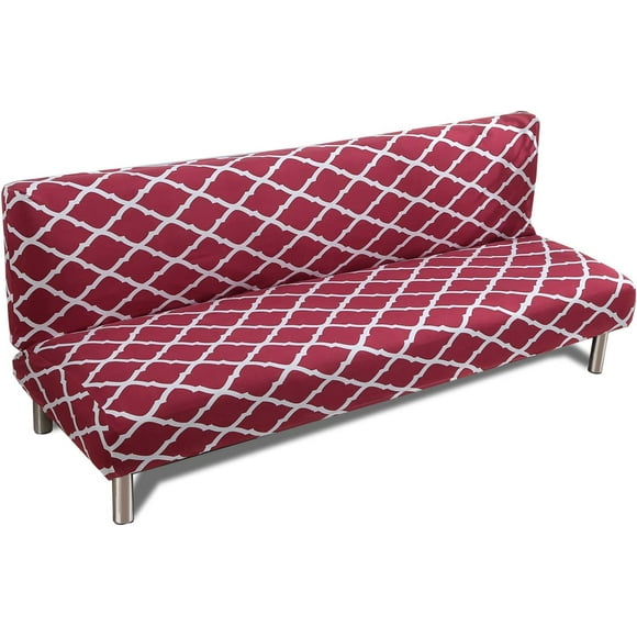 Armless Sofa Cover 3 Seater/2 Seater Stretch Sofa Throw for Sofa Bed S