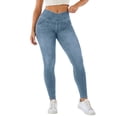 thumbnail image 2 of Jeggings for Women 2026 Trendy Washed Blue High Waisted Stretchy Denim Pants Slim Fit Tight Leggings Workout Yoga Pants, 2 of 6