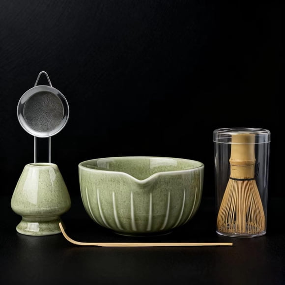 Juego de batidores Matcha Farielyn-X, juego de té japonés, 5 piezas con tazón de 560 ml