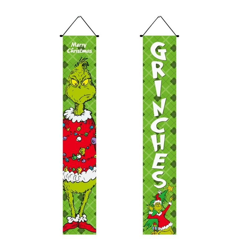 Grinch Christmas Porch Sign, Grinch Christmas Decorations